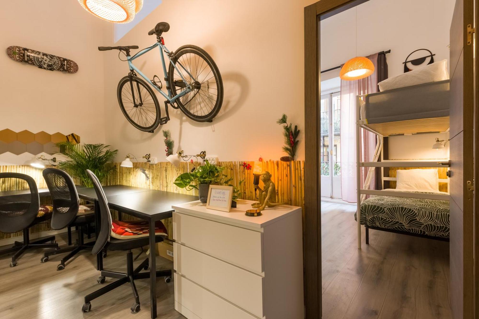Social - Coliving & Coworking - Madrid Vandrarhem Rum bild
